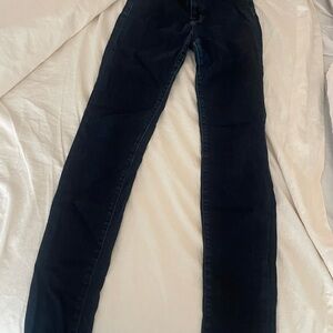 J Brand Mid-Rise Dark Blue Pencil Jeans